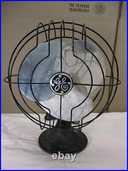 Vintage GE 12 Oscillating Desk Fan 1 Speed WORKS GREAT SEE VIDEO