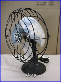 Vintage GE 12 Oscillating Desk Fan 1 Speed WORKS GREAT SEE VIDEO