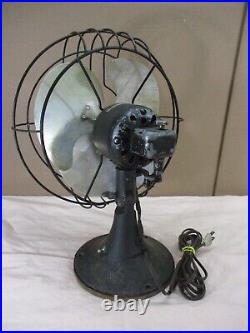 Vintage GE 12 Oscillating Desk Fan 1 Speed WORKS GREAT SEE VIDEO