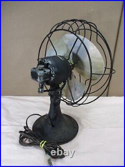 Vintage GE 12 Oscillating Desk Fan 1 Speed WORKS GREAT SEE VIDEO