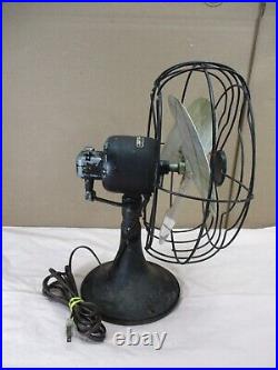 Vintage GE 12 Oscillating Desk Fan 1 Speed WORKS GREAT SEE VIDEO