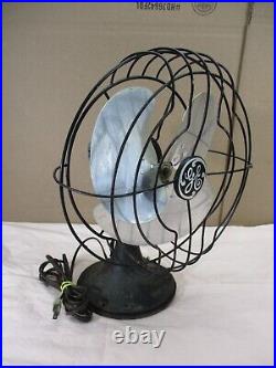 Vintage GE 12 Oscillating Desk Fan 1 Speed WORKS GREAT SEE VIDEO