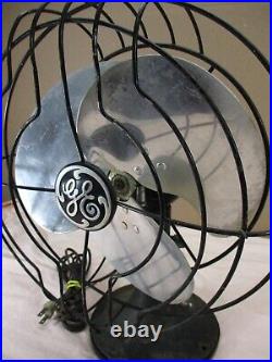 Vintage GE 12 Oscillating Desk Fan 1 Speed WORKS GREAT SEE VIDEO