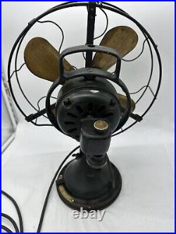 Vintage GE AD1 12 brass Blade 3 Speed Oscillating fan 75423 Works Great! READ