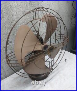 Vintage GE Electric Fan Adjustable Oscillating Vortalex 4 Blade 16 3Spd Working