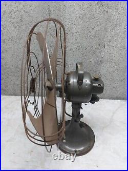 Vintage GE Electric Fan Adjustable Oscillating Vortalex 4 Blade 16 3Spd Working