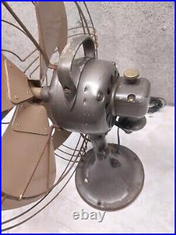 Vintage GE Electric Fan Adjustable Oscillating Vortalex 4 Blade 16 3Spd Working