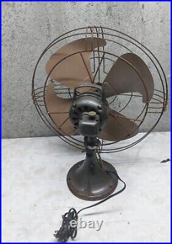 Vintage GE Electric Fan Adjustable Oscillating Vortalex 4 Blade 16 3Spd Working