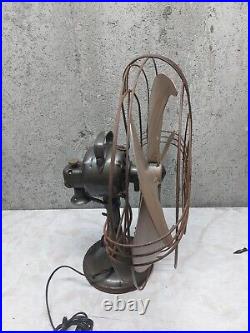 Vintage GE Electric Fan Adjustable Oscillating Vortalex 4 Blade 16 3Spd Working