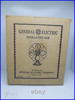 Vintage GE General Electric 10 Oscillating Fan Near Mint IN ORIGINAL BOX