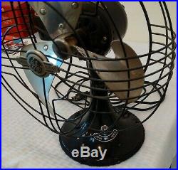 Vintage GE General Electric 3 Speed Fan Works Cage 1930s 1940s Antique Black