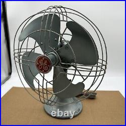 Vintage GE General Electric 3-Speed Vortalex Oscillating Table Fan FM12V41 Rare