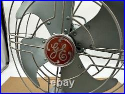 Vintage GE General Electric 3-Speed Vortalex Oscillating Table Fan FM12V41 Rare