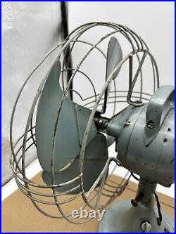 Vintage GE General Electric 3-Speed Vortalex Oscillating Table Fan FM12V41 Rare