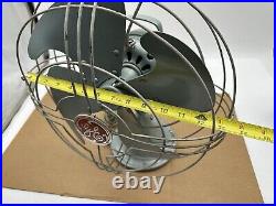 Vintage GE General Electric 3-Speed Vortalex Oscillating Table Fan FM12V41 Rare