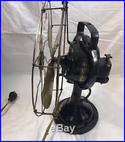 Vintage GE General Electric Osculating Fan Metal Fan Brass With Original Parts