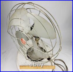 Vintage GE General Electric Vortalex 16 3 Speed Metal Cage Oscillating Fan