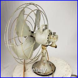 Vintage GE General Electric Vortalex 16 3 Speed Metal Cage Oscillating Fan