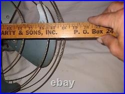 Vintage GE General Electric Vortalex 18 3 Speed Metal Cage Oscillating Fan