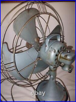 Vintage GE General Electric Vortalex 18 3 Speed Metal Cage Oscillating Fan