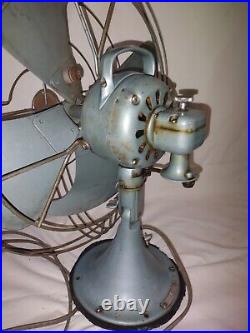 Vintage GE General Electric Vortalex 18 3 Speed Metal Cage Oscillating Fan