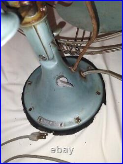 Vintage GE General Electric Vortalex 18 3 Speed Metal Cage Oscillating Fan