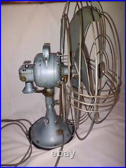 Vintage GE General Electric Vortalex 18 3 Speed Metal Cage Oscillating Fan