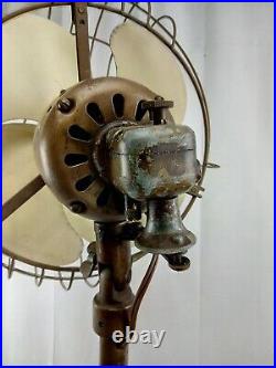 Vintage GE Oscillating Pedestal Fan 12 inch Aluminum Blade Tested and Working