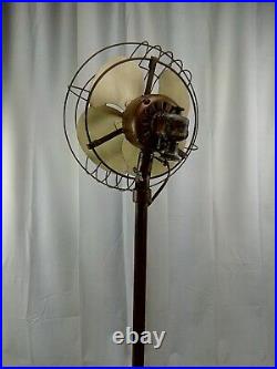 Vintage GE Oscillating Pedestal Fan 12 inch Aluminum Blade Tested and Working