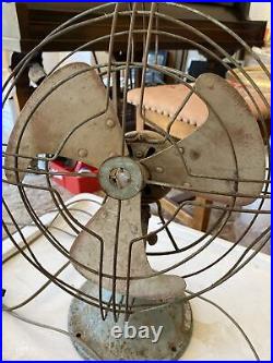 Vintage GE Vortalex 10 Desk Fan Rare 3 blade Antique Works! Read Description