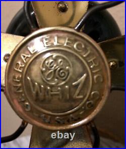 Vintage GE original Whiz brass fan, Tilt head feature, adjustable, Rare-find