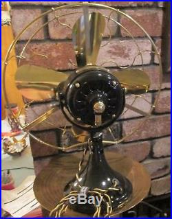 Vintage Ge Fan Hunter Electric Fan Vintage Brass Blade Fan Antique Hunter Fan
