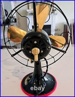 Vintage Ge Whiz Fan Restored Brass Blades