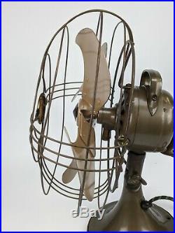 Vintage General Electric FM12V1 Vortalex Blade Desk Fan art deco antique