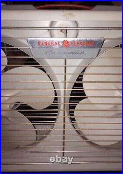Vintage General Electric Ge Automatic Grey Dual Twin Fan Ventilator Orig Box