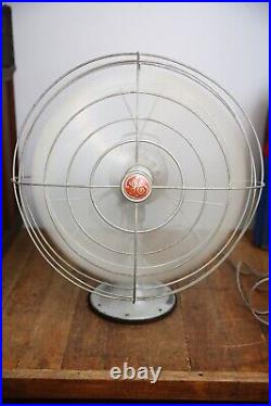 Vintage General Electric Vortalex 16 Metal Blades 3 Speed Oscillating Fan Works