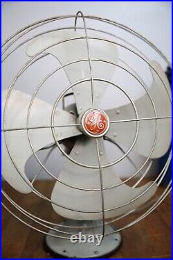 Vintage General Electric Vortalex 16 Metal Blades 3 Speed Oscillating Fan Works