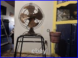 Vintage General Electric Vortalex Metal Cage Oscillating Desk Fan