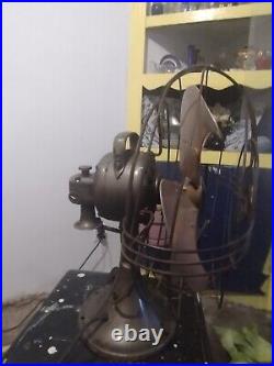 Vintage General Electric Vortalex Metal Cage Oscillating Desk Fan
