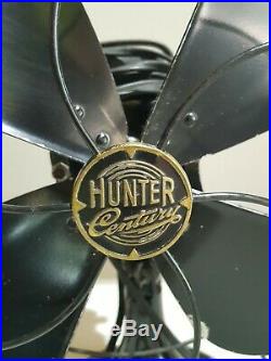 Vintage Hunter Century Type F-12 Oscillating Fan 2 Speed Antique Original Works