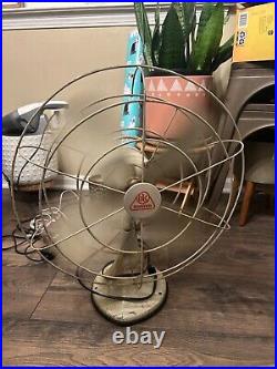 Vintage Hunter Division Robbins & Myers CG-16 CG-1657 Pedestal Fan 50's-60's