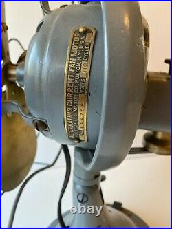Vintage Hunter Fan and Motor Company oscillating antique 13 Excellent Condition