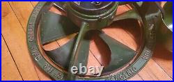Vintage ILG 12 Industrial Ventilation Self Cooled Motor Fan GREEN GOLD EARLY