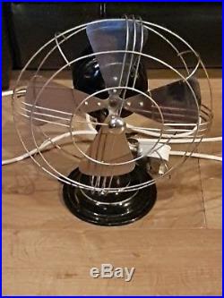 Vintage Industrial REVO Electric Metal Desk Factory Office Fan 10'' diameter
