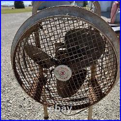 Vintage Industrial Westinghouse Mobilaire Floor Fan 16 WORKS Can stand 50