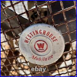 Vintage Industrial Westinghouse Mobilaire Floor Fan 16 WORKS Can stand 50