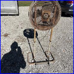 Vintage Industrial Westinghouse Mobilaire Floor Fan 16 WORKS Can stand 50