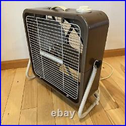 Vintage Kenmore 16 Box Fan 2 Speed 3 Blade Tested Working Condition Brown