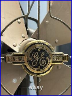 Vintage Large General Electric Vortalex 16 Blade 3 Speed Oscillating Fan Works