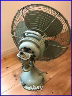 Vintage MITSUBISHI Antique Electric Fan 3 Stages Air Volume Very Rare Wakaba